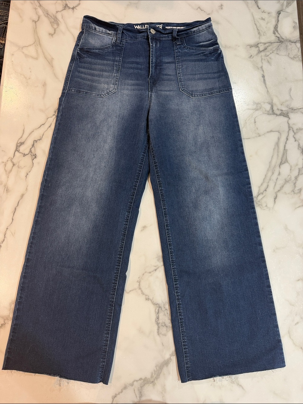 Wallflower Wide-Leg High-Rise Jeans - Dark Blue Wash